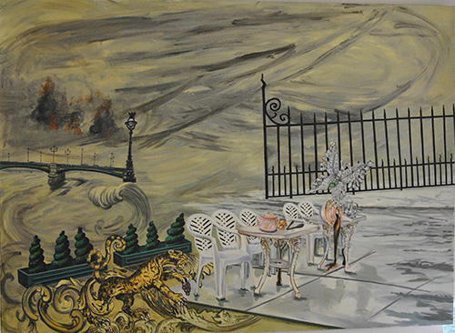 Untitled, Tiger Scroll, Panther, Planter Boxes, 2 Gates